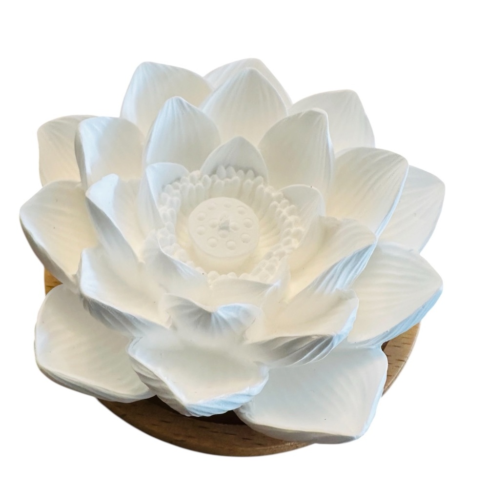 GuruNanda Essential Oil Set with White Lotus Ceramic Diffuser - Picture 3 of 5